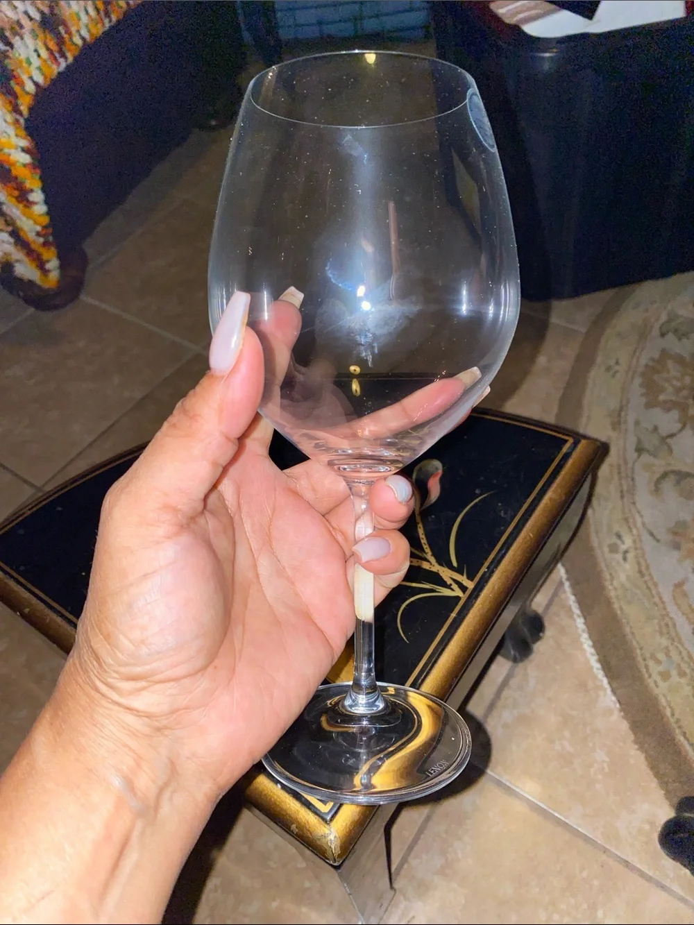 Lenox WSet of 6 Clear Crystal Wine Glasses - Large Balloon Bowls